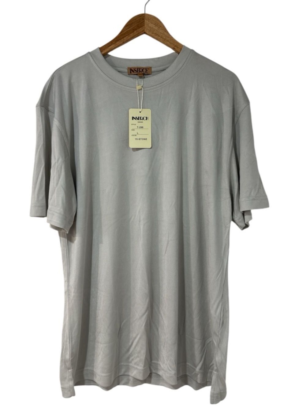INSERCH  Short-Sleeve Crewneck T-Shirt in Stone NWT